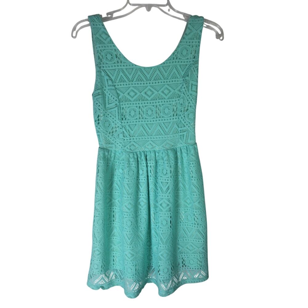 NYMPH Sundress A-line Green Dress Med Fits As Small Layered Mini Summer